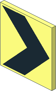 Roadsign Clip-on  2 x  2 Square with Black Arrow Pattern