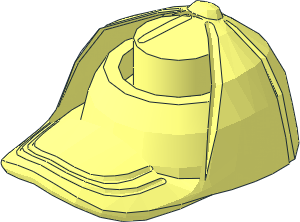 ~Minifig Baseball Cap with Button on Top without Patternable Faces