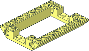 Slope Brick 45  6 x  8 Double Inverted with  4 x  6 Cutout