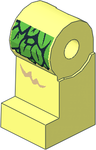 Minifig Leg Right with Reddish Brown Belt with Tan Tunic with Fur Hem and Silver Celtic Knots, Knee Wrappings and Shoe Tips Pattern