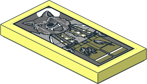 Tile  2 x  4 with Werewolf Portrait Sticker