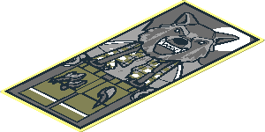 Sticker  3.6 x  1.6 with Werewolf Portrait