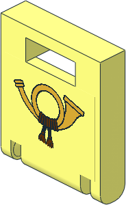 Container Box  2 x  2 x  2 Door with Gold Mail Horn Sticker