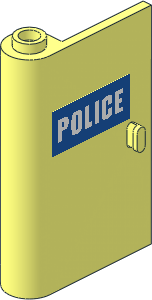 Door  1 x  3 x  4 Left with White "POLICE" on Blue Background Sticker