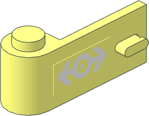 Door  1 x  3 x  1 Left with White Train Logo Sticker