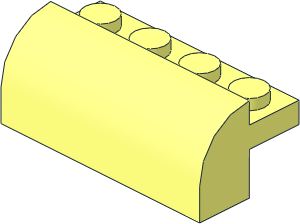 Brick  2 x  4 x  1.333 with Curved Top