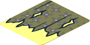 Sticker  1.5 x  1.3 with Torn Curtains with Left and Right Holes