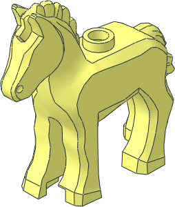 Animal Horse Foal with Mane and Tail