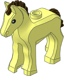 Animal Horse Foal with Dark Brown Mane and Tail Pattern