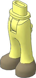 Figure Friends Hips and Legs with Trousers with Tan Shoes Pattern