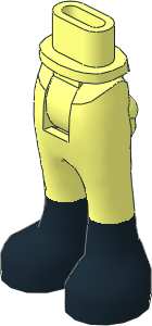 Figure Friends Hips and Legs with Trousers with Black Boots Pattern