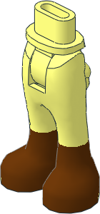 Figure Friends Hips and Legs with Trousers with Brown Boots Pattern