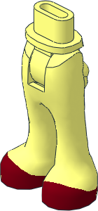 Figure Friends Hips and Legs with Trousers with Dark Red Low-Cut Shoes Pattern