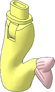 Figure Friends Hips and Legs Mermaid Tail with Light Pink Tip Pattern