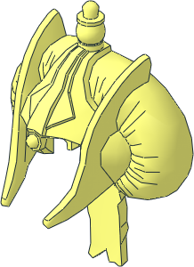 Minifig Hair Bun with Braid and Hood