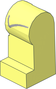 Minifig Leg Left with Jacket Tails Outline Pattern