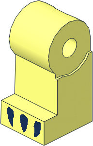 Minifig Leg Right with Dark Blue Claws Pattern