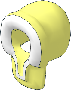 Minifig Hood Fur-lined with White Fur Trim Pattern