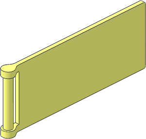 Flag  8 x  3 with Rod without Reinforced Base