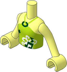 Figure Friends Girl Torso with Arms with Halter Neck Top with Music Notes and Butterfly Pattern