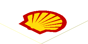 Sticker  2.2 x  1.9 with Shell Logo 1971