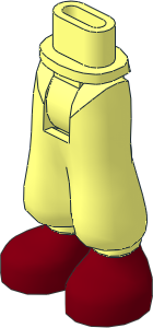 Figure Friends Hips and Legs with Baggy Trousers with Dark Red Shoes Pattern