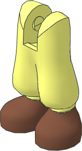 Figure Friends Legs with Baggy Trousers with Copper Shoes Pattern