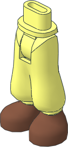 Figure Friends Hips and Legs with Baggy Trousers with Copper Shoes Pattern