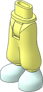 Figure Friends Hips and Legs with Baggy Trousers with Light Aqua Shoes Pattern