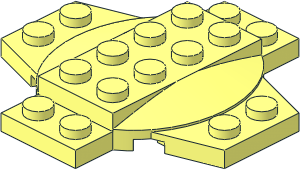 Plate  6 x  6 x  0.667 Cross with Dome