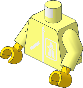 Minifig Torso with Arms and Hands with Autoroute Pattern