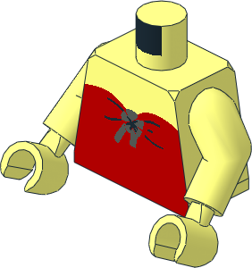 Minifig Torso with Arms and Hands with Strapless Suntop Pattern