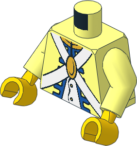 Minifig Torso with Arms and Hands with Imperial Soldier Pattern