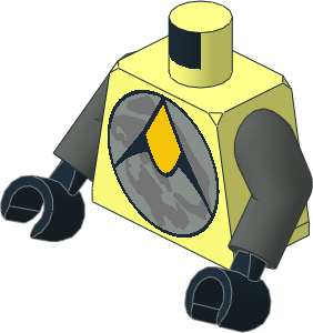 Minifig Torso with Arms and Hands with Explorien Logo Pattern