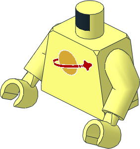 Minifig Torso with Arms and Hands with Classic Space Pattern
