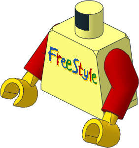 Minifig Torso with Arms and Hands with FreeStyle Pattern