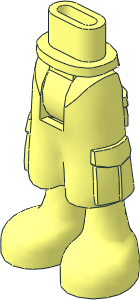 Figure Friends Hips and Legs with Cargo Pants (Thick Hinge)