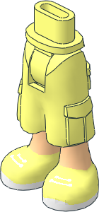 Figure Friends Hips and Legs with Cargo Pants with Light Nougat Legs and White Laces and Sole Sneakers Pattern