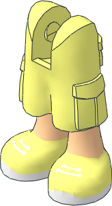 Figure Friends Legs with Cargo Pants with Light Nougat Legs and White Laces and Sole Sneakers Pattern