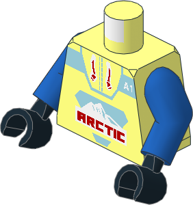 Minifig Torso with Arms and Hands with Arctic Parka "A1" Pattern