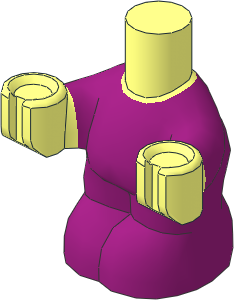 Figure Friends Baby Body with Magenta Romper Pattern