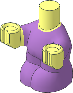 Figure Friends Baby Body with Medium Lavender Romper Pattern