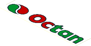 Sticker  1.5 x  7.5 with Octan Logo on White Background