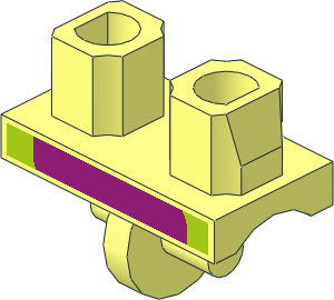 Minifig Hips with Magenta Flowers on Lime Shorts Pattern