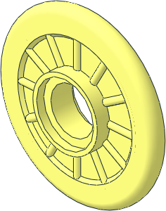 Wheel  2 x 21 with Technic Pin Hole with Integral Rubber Tyre