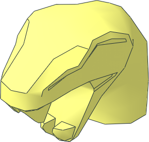 Minifig Head Snake with Open Mouth