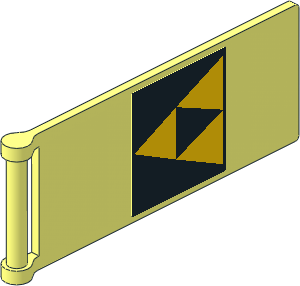 Flag  8 x  3 with Blacktron I Logo Sticker