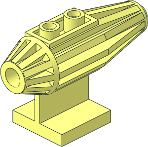 Plane Engine with 2 Top Studs and  2 x  2 Tile