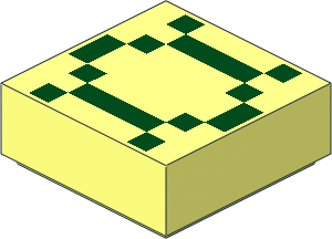 Tile  1 x  1 with Dark Green Pixelated Lines Pattern