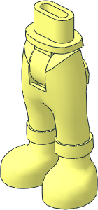 Figure Friends Hips and Legs with Folded Trousers (Thick Hinge)